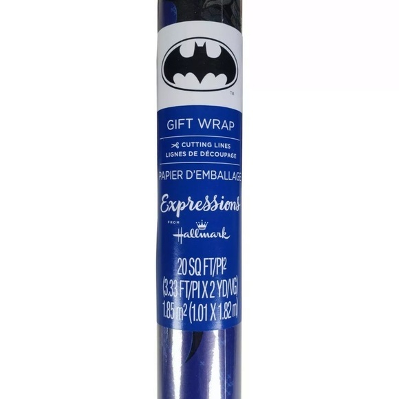 Hallmark Expressions DC Comics BATMAN Gift Wrapping Paper Roll NWT - Picture 3 of 3